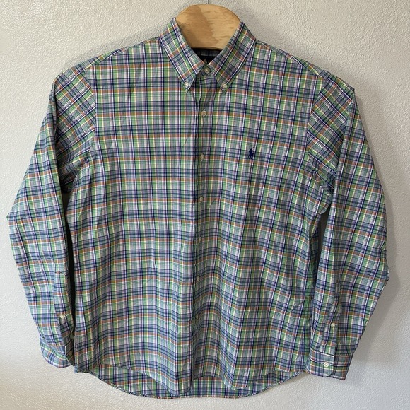 Ralph Lauren Shirt Mens Size Large Multicolor‎ Plaid Long Sleeve Button Down - Picture 2 of 6